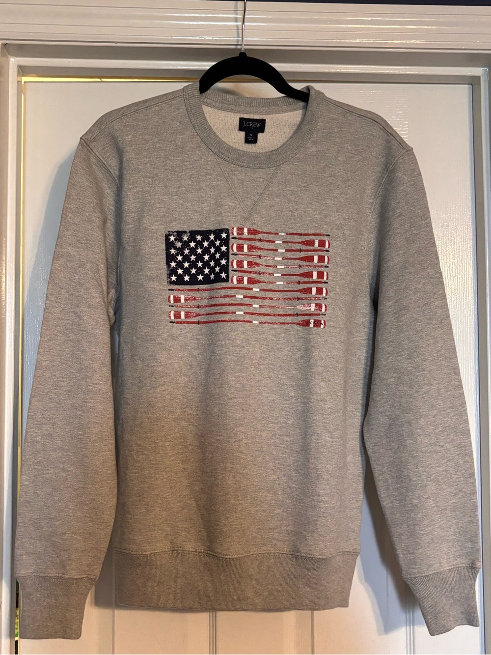 🇺🇸J. Crew🇺🇸 American Flag Oars Crewneck Sweatshirt